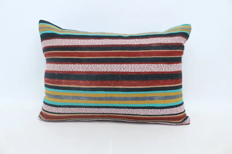 Pillow Sham, Yoga Pillow, Boho Pillow Sham Cover, 20x28 Red Cushion Cover, Armchair Pillow, Vintage Pillow, Vintage Kilim Pillow - 1