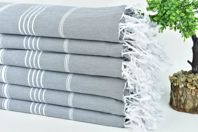 Throw Blanket, Best Friend Wedding Gift, Boyfriend Gift, Organic Beach Blanket, Personalized Gifts, Bachelorette Gifts, 88x60 Cotton Striped Towel - 3