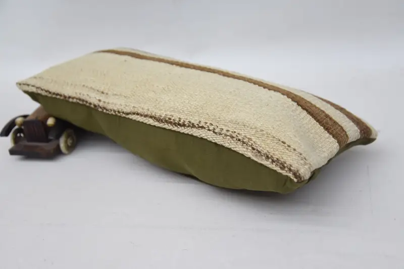 Neutral Throw Pillow Case, 8x16 Beige Pillow Sham, Turkish Pillow, Kilim Cushion Sham, Kilim Pillow Cover, Cushion Cover - 6