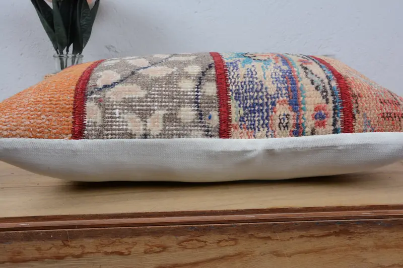 12x20 Purple Pillow Sham, Gift Pillow, Vintage Pillow, Turkish Corner Pillow, Retro Cushion, Vintage Kilim Pillow, Pillow Cover, Patio Cushion Cover - 5