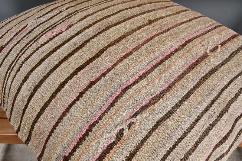 32x32 Beige Pillow Case, Turkish Pillow, Farmhouse Pillow Sham, Boho Pillow Sham Cover, Pillow Case, Pillow for Sofa, Muted Cushion Cover - 4