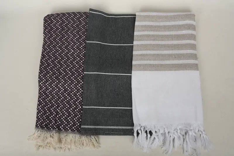 Gift For Mom, Organic cotton peshtemal for spa and beach, Turkish bath towel, 70x40 Cotton Set of 10 Towel, Custom Wedding Gift, Summer Gift - 8