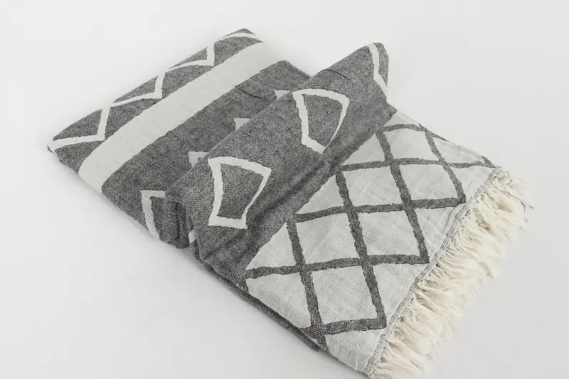 Custom Wedding Gift, 64x36 Cotton Geometric Towel, Turkish bath towel, Personalized Turkish Towel, Mother Of The Groom Gift, Beach Towel Monogram - 7
