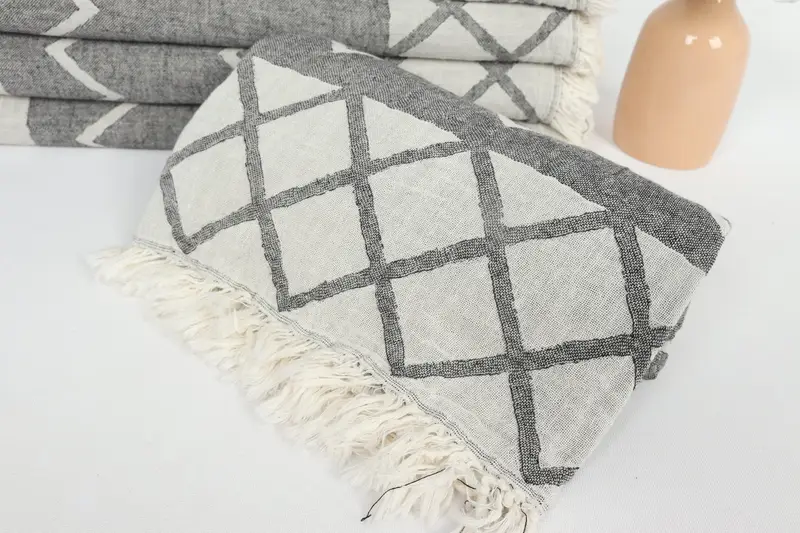 Custom Wedding Gift, 64x36 Cotton Geometric Towel, Turkish bath towel, Personalized Turkish Towel, Mother Of The Groom Gift, Beach Towel Monogram - 5