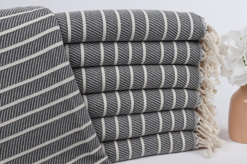 Gift Towel, Peshtemal Towel, 70x40 Bamboo Herringbone Towel, Beach Towel Gift, Custom Wedding Gift, Halloween Bachelorette Party Favors - 1