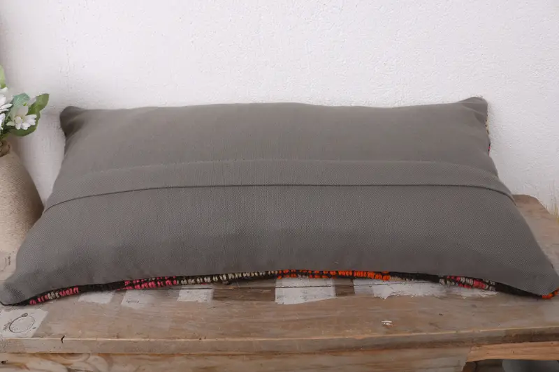 Meditation Pillow Case, Pillow, Antique Pillows, Ethnic Throw Pillow Sham, Pillow for Sofa, 12x24 Brown Cushion, Boho Pillow Sham Cover - 7