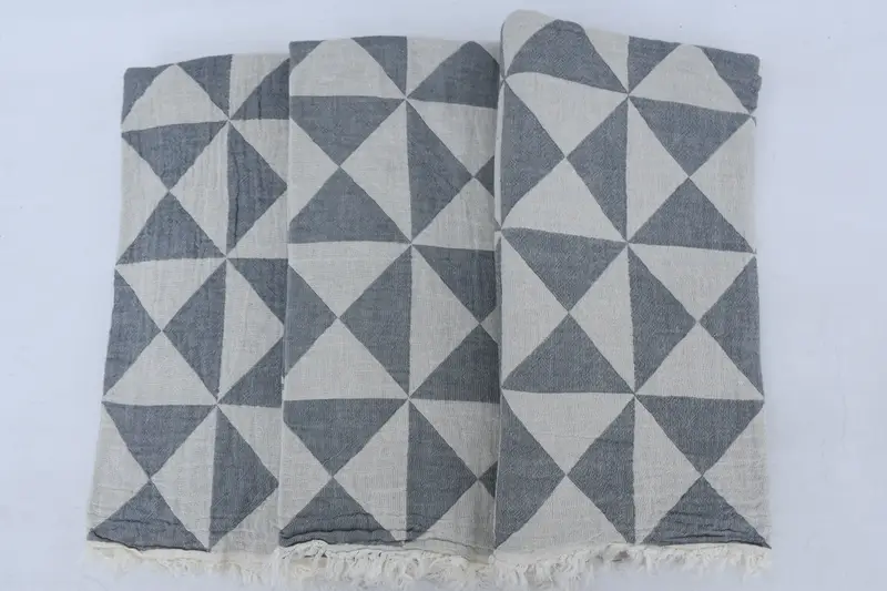Large Turkish Towel, Soft and absorbent Turkish towel, 70x40 Cotton Geometric Towel, Bridesmaid Proposal Gift, Travel towel, Fouta towel - 5