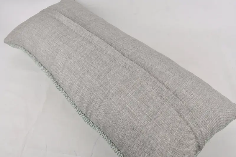Ethnical Kilim Rug Pillow, Kilim Pillow Cover, Turkish Kilim Pillow, Crochet Pattern Pillow Sham, Pillow, 16x36 Gray Pillow Sham - 7