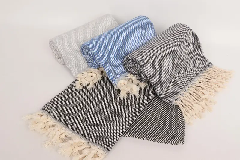 Hammam towel, Cotton towel, 70x40 Cotton Polka Dot Towel, Organic towel, Cancun Bachelorette Party Gift Ideas, Employee Gifts, Summer Towel - 5