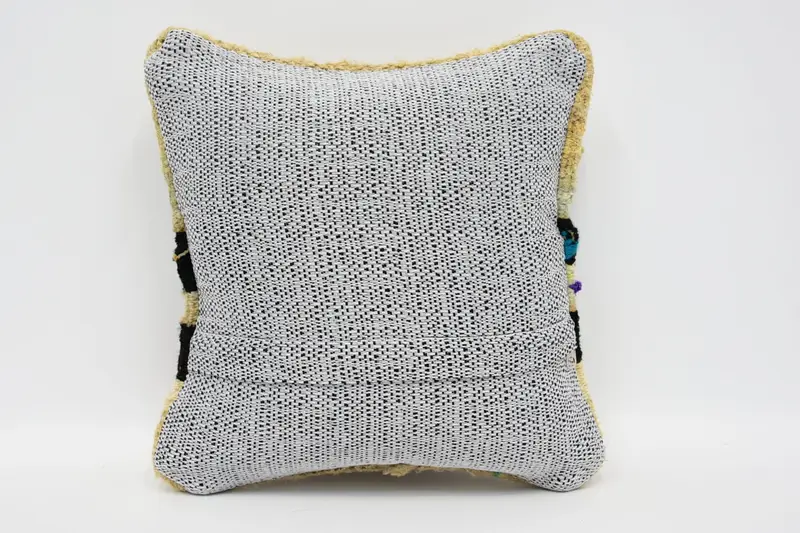 Vintage Kilim Pillow, Kilim Cushion Sham, 12x12 Beige Pillow Case, Hippie Throw Cushion, Interior Designer Pillow, Pillow Sham - 6