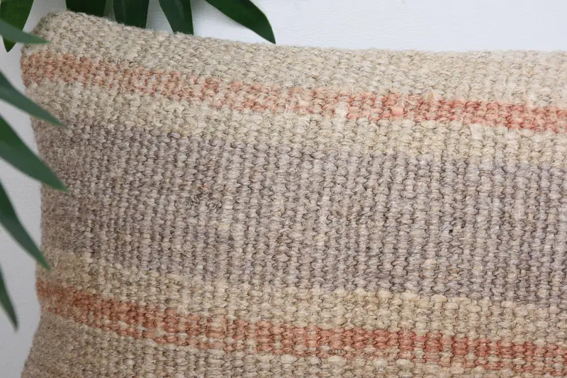 Throw Kilim Pillow, Cushion, Kilim Pillow, Custom Pillow Case, Neutral Throw Pillow Sham, 8x16 Beige Cushion, Vintage Pillow, Pillow for Couch - 2