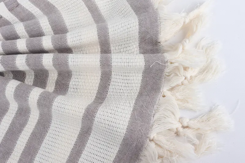 Sand-resistant towel, Organic towel, 70x34 Cotton Striped Towel, Boyfriend Christmas Gift, Turkish hand towel, Hammam Towel USA, Monogram Towels - 8