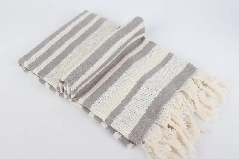 Sand-resistant towel, Organic towel, 70x34 Cotton Striped Towel, Boyfriend Christmas Gift, Turkish hand towel, Hammam Towel USA, Monogram Towels - 6