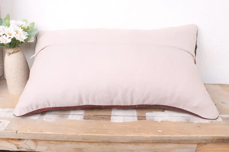 Boho Pillow, Outdoor Bolster Pillow, Throw Kilim Pillow, Pastel Pillow Cover, Pillow Sham, Turkish Pillow, 12x20 Purple Pillow - 7