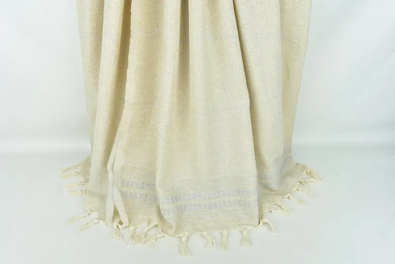 Bridal Shower Gift, Turkish Blanket, Turkish Bedspread, Monogram Beach Blanket, Woven Throw Blanket, Valentines Gift, 96x94 Linen Striped Towel - 8