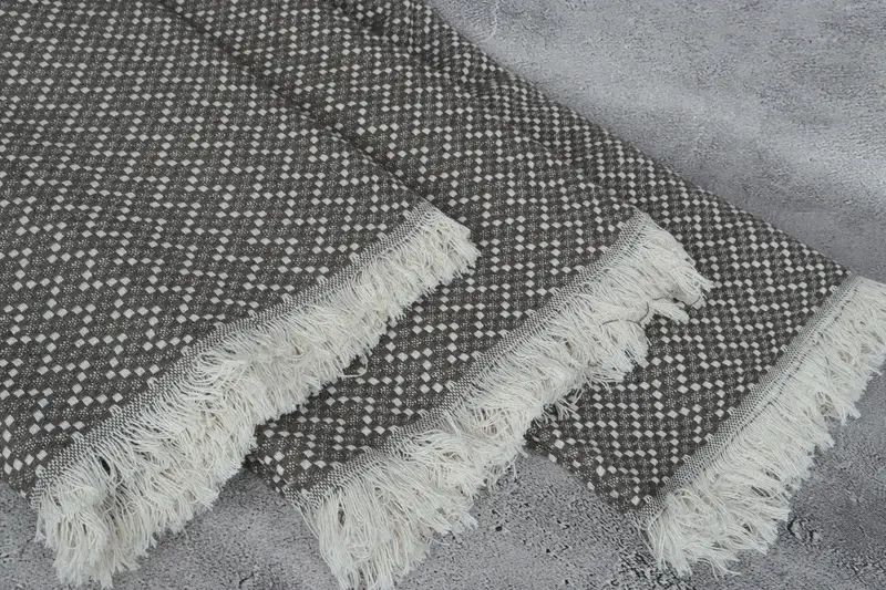 Housewarming Gift, Maid Of Honor Gift, Tablecloth, Bachelorette Party Gifts For Bride, 76x68 Cotton Herringbone Towel, Woven Throw Blanket - 5