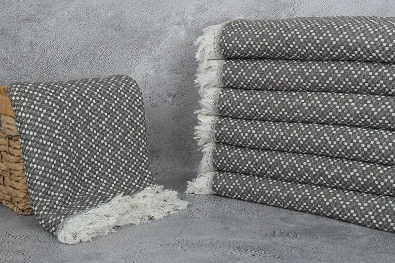 Housewarming Gift, Maid Of Honor Gift, Tablecloth, Bachelorette Party Gifts For Bride, 76x68 Cotton Herringbone Towel, Woven Throw Blanket - 3