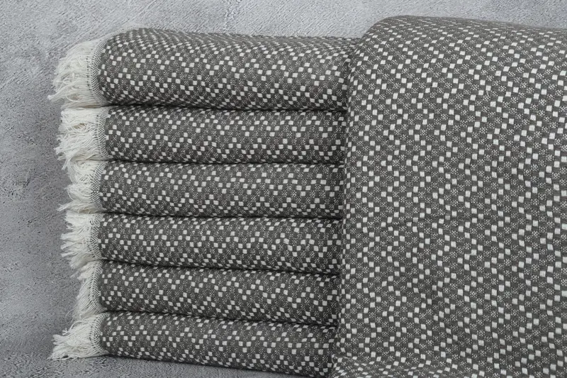Housewarming Gift, Maid Of Honor Gift, Tablecloth, Bachelorette Party Gifts For Bride, 76x68 Cotton Herringbone Towel, Woven Throw Blanket - 1