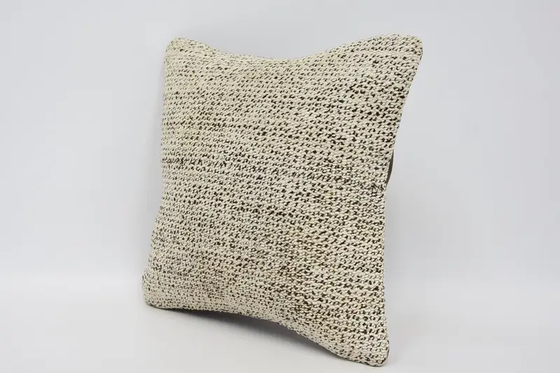 Kilim Cushion Sham, Pillow Sham, Throw Kilim Pillow, One Of A Kind Pillow Sham, 12x12 Beige Cushion, Handmade Kilim Cushion, Seat Cushion - 4