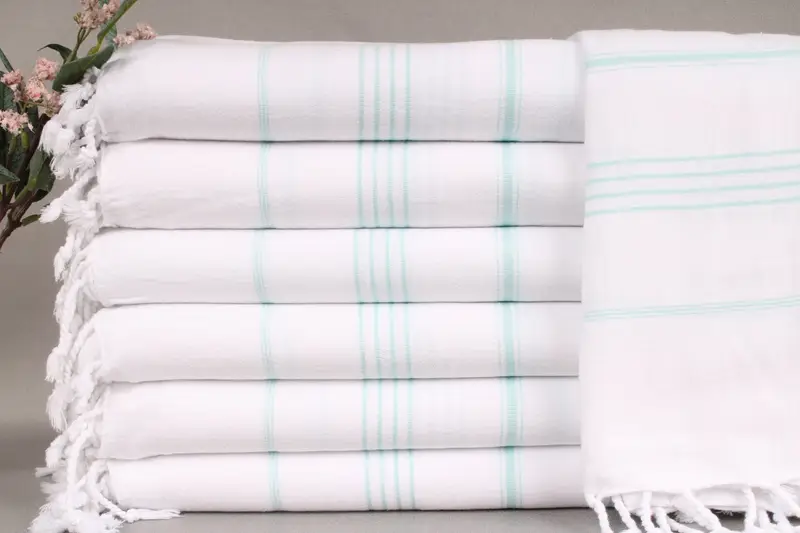 Personalized Turkish Cotton Towel Beige Stripes, 40x71 Inches