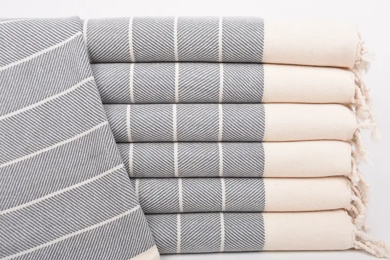 Small Bath Towels, Valentines Day Gift Idea, Spa Towel, Monogram Hand Towel, Personalized Hand Towel, Gift For Him, 36x16 Cotton Striped Towel - 1