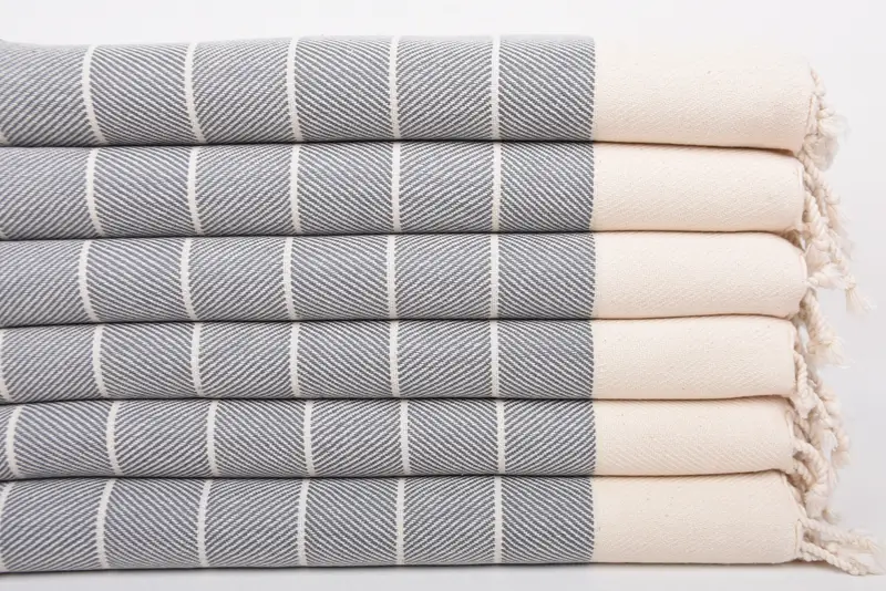 Small Bath Towels, Valentines Day Gift Idea, Spa Towel, Monogram Hand Towel, Personalized Hand Towel, Gift For Him, 36x16 Cotton Striped Towel - 3