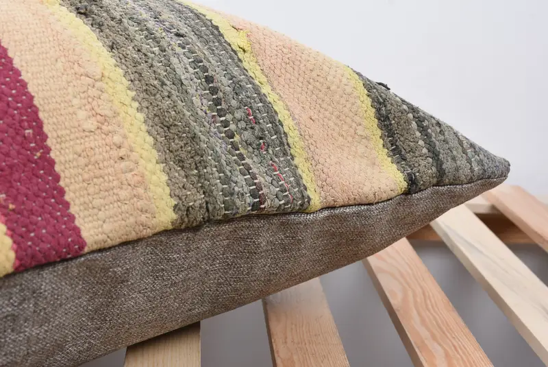 Cushion Cover, Tapestry Cushion, 24x24 Brown Pillow, Comfy Throw Pillow Cover, Kilim Cushion Sham, Vintage Pillow, Gift Pillow, Retro Cushion Cover - 7