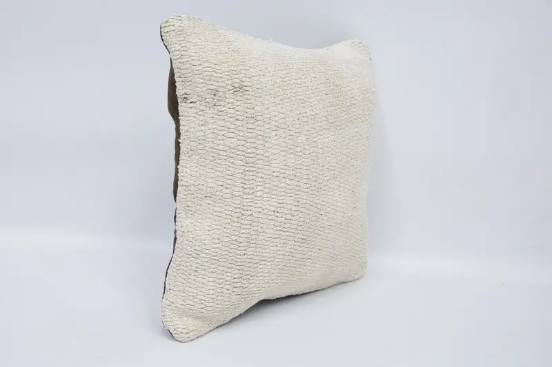 Armchair Cushion, Antique Pillows, Kilim Cushion Sham, Home Decor Pillow, Bolster Throw Pillow Cover, Pillow Case, 12x12 White Cushion Cover - 3