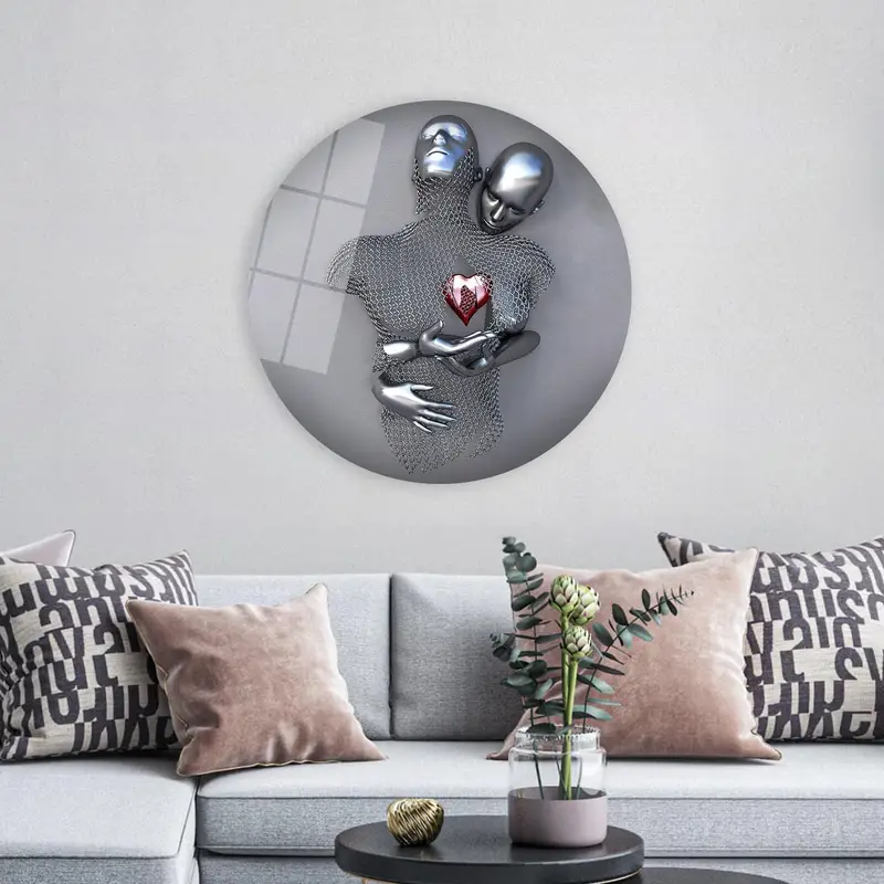 3D-Leinwanddruck „Romantisches Paar“ in Metallic-Optik als Geschenk zum Valentinstag