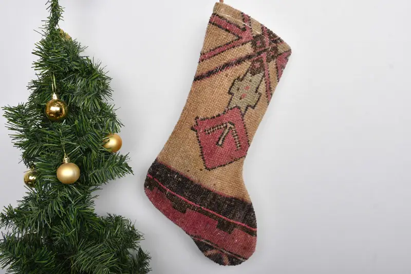 Christmas Ornaments Pattern, 7-Inch Unique Decor Christmas Stocking