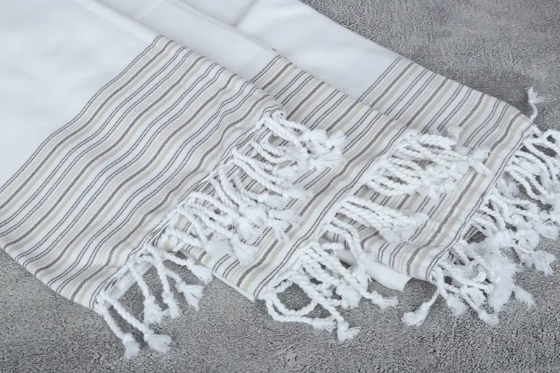 Custom Name Towel, Bridesmaid Gift Towel, Personalized Turkish Towel, 70x40 Cotton Striped Towel, Scarf Towel, Quick-dry peshtemal, Family Gift - 5