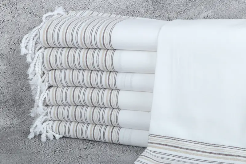 Custom Name Towel, Bridesmaid Gift Towel, Personalized Turkish Towel, 70x40 Cotton Striped Towel, Scarf Towel, Quick-dry peshtemal, Family Gift - 1