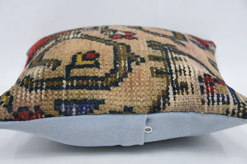 Cushion, Crochet Pattern Cushion, Gift Pillow, Cotton Cushion, Kilim Pillow Cover, 12x12 Red Cushion, Throw Kilim Pillow, Aesthetic Cushion Case - 5