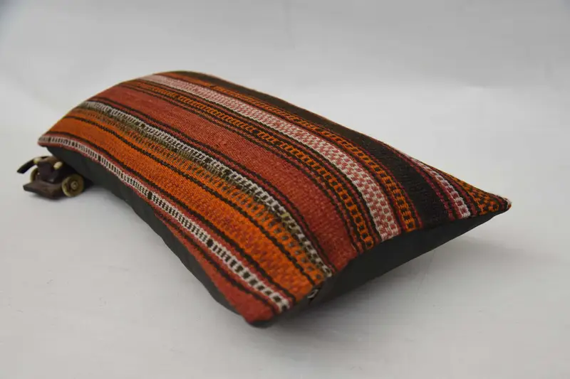 12x24 Orange Cushion Cover, Kilim Cushion Sham, Ethnic Pillow Cover Cushion, Kilim Pillow, Bed Pillow Sham, Cushion Cover, Boho Pillow - 6