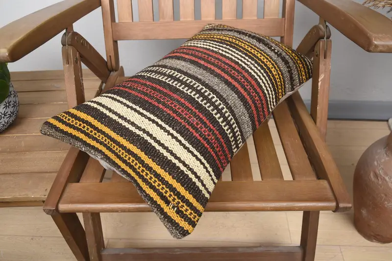Cushion, Home Decor Pillow, Boho Pillow, Tribal Pillow Cover, 12x20 Red Cushion Cover, Decorative Throw Pillow Cover, Bright Pillow, Turkish Pillow - 4