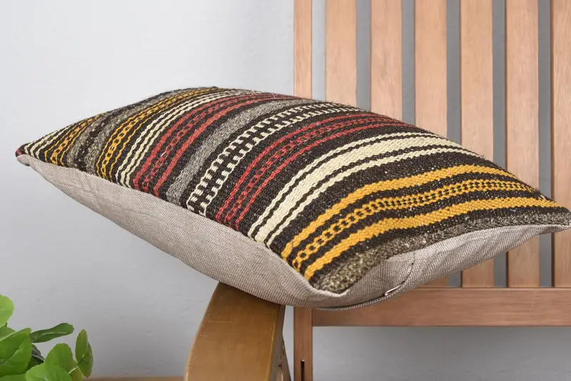 Cushion, Home Decor Pillow, Boho Pillow, Tribal Pillow Cover, 12x20 Red Cushion Cover, Decorative Throw Pillow Cover, Bright Pillow, Turkish Pillow - 6