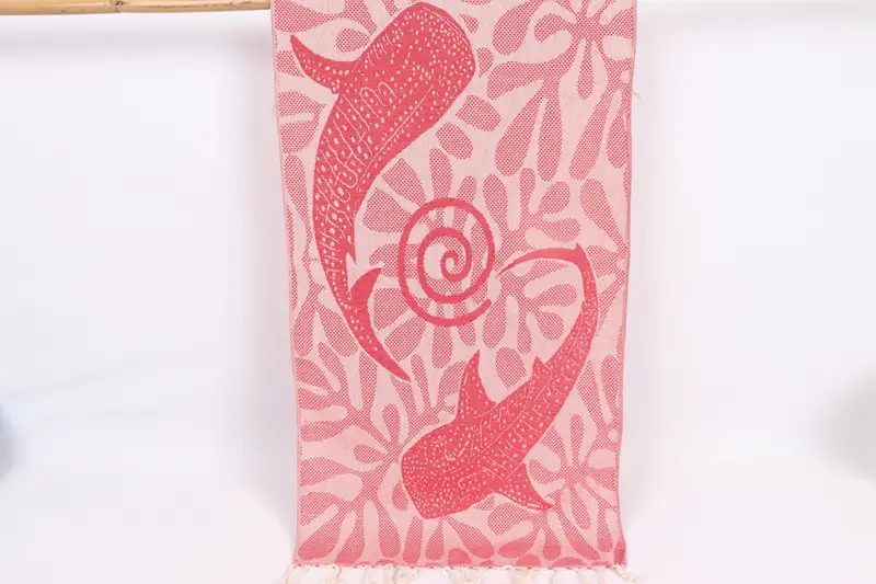 Personalized Gifts, Personalized Gift, Beach Theme Wedding Gift, Gift For Mom, Monogram Kitchen Towel, 40x18 Cotton Whale Design Towel, Summer Towel - 1