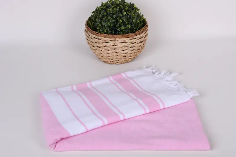 Organic Towel, Quick-dry towel, Hammam towel, Turkish towel bulk order for wedding gifts, Summer Gift, 68x36 Cotton Striped Terry Towel, Unique Gift - 4