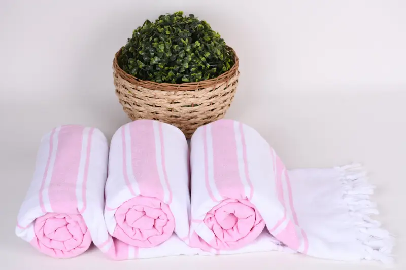 Organic Towel, Quick-dry towel, Hammam towel, Turkish towel bulk order for wedding gifts, Summer Gift, 68x36 Cotton Striped Terry Towel, Unique Gift - 8