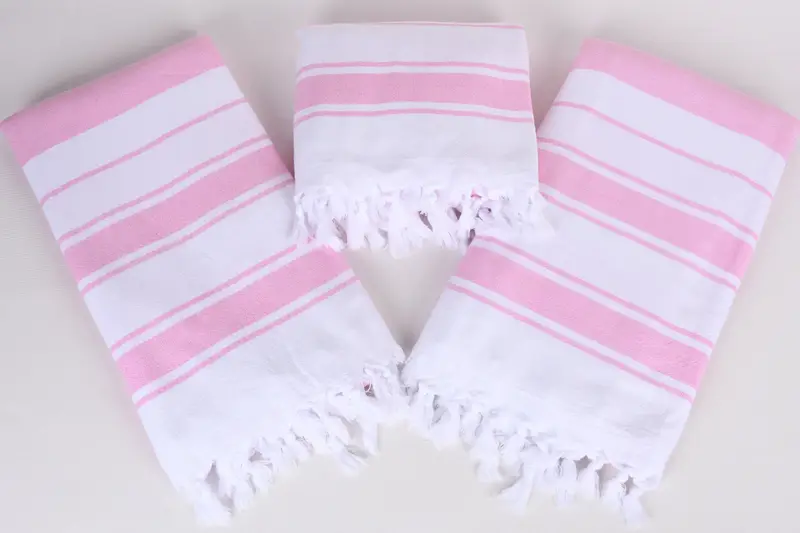 Organic Towel, Quick-dry towel, Hammam towel, Turkish towel bulk order for wedding gifts, Summer Gift, 68x36 Cotton Striped Terry Towel, Unique Gift - 6