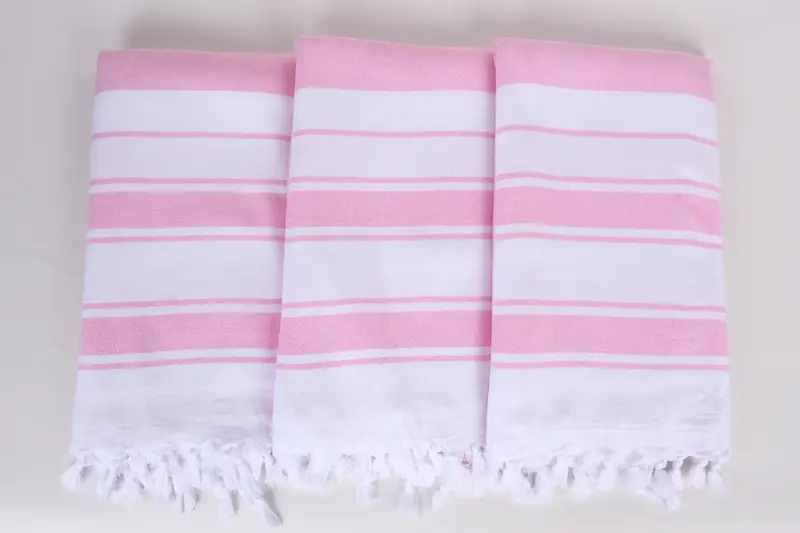 Organic Towel, Quick-dry towel, Hammam towel, Turkish towel bulk order for wedding gifts, Summer Gift, 68x36 Cotton Striped Terry Towel, Unique Gift - 7