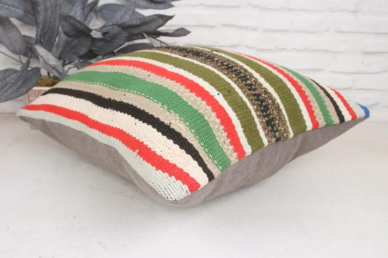 20x20 Green Pillow, Tapestry Pillow Cover, Turkish Rugs Pillow Sham, Interior Designer Pillow, Pillow Cover, Vintage Pillow, Antique Pillows - 6