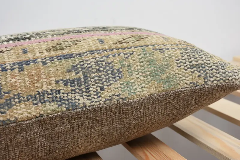 Bohemian Cushion Pillow Sham, 12x24 Brown Pillow Case, Kilim Pillow, Kilim Cushion Sham, Cozy Throw Pillow, Antique Pillows, Floor Cushion, Cushion - 7