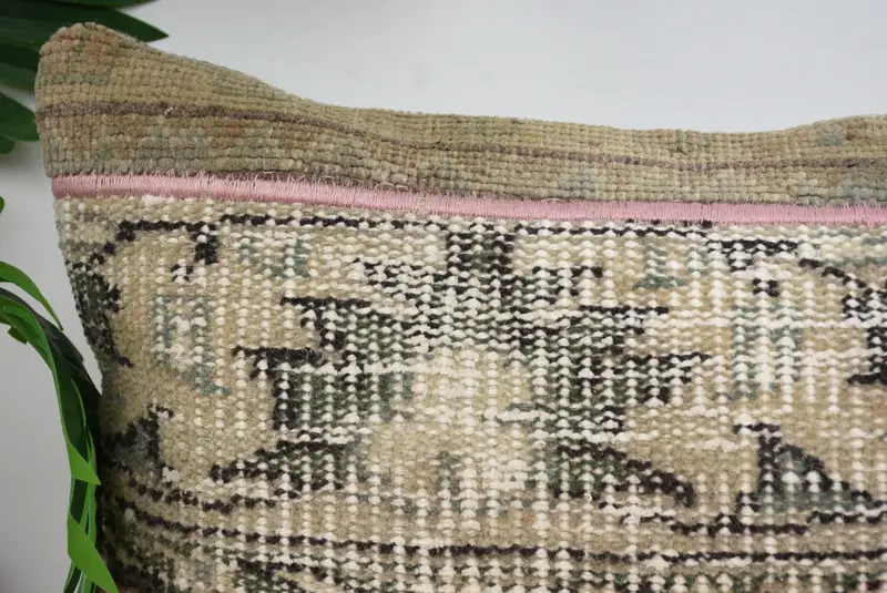 Bohemian Cushion Pillow Sham, 12x24 Brown Pillow Case, Kilim Pillow, Kilim Cushion Sham, Cozy Throw Pillow, Antique Pillows, Floor Cushion, Cushion - 2