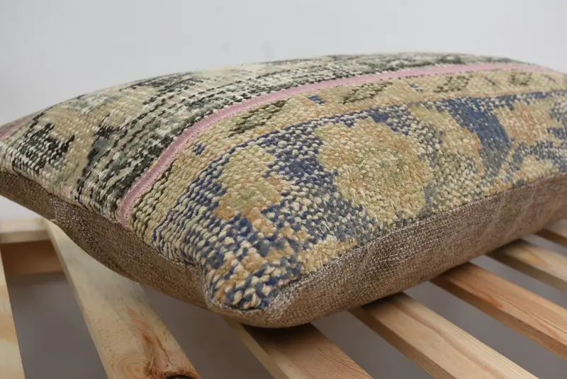 Bohemian Cushion Pillow Sham, 12x24 Brown Pillow Case, Kilim Pillow, Kilim Cushion Sham, Cozy Throw Pillow, Antique Pillows, Floor Cushion, Cushion - 6