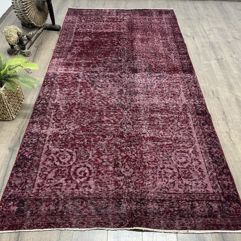 Purple Oriental Rug, 4,8x9,7 ft Elegant Decor