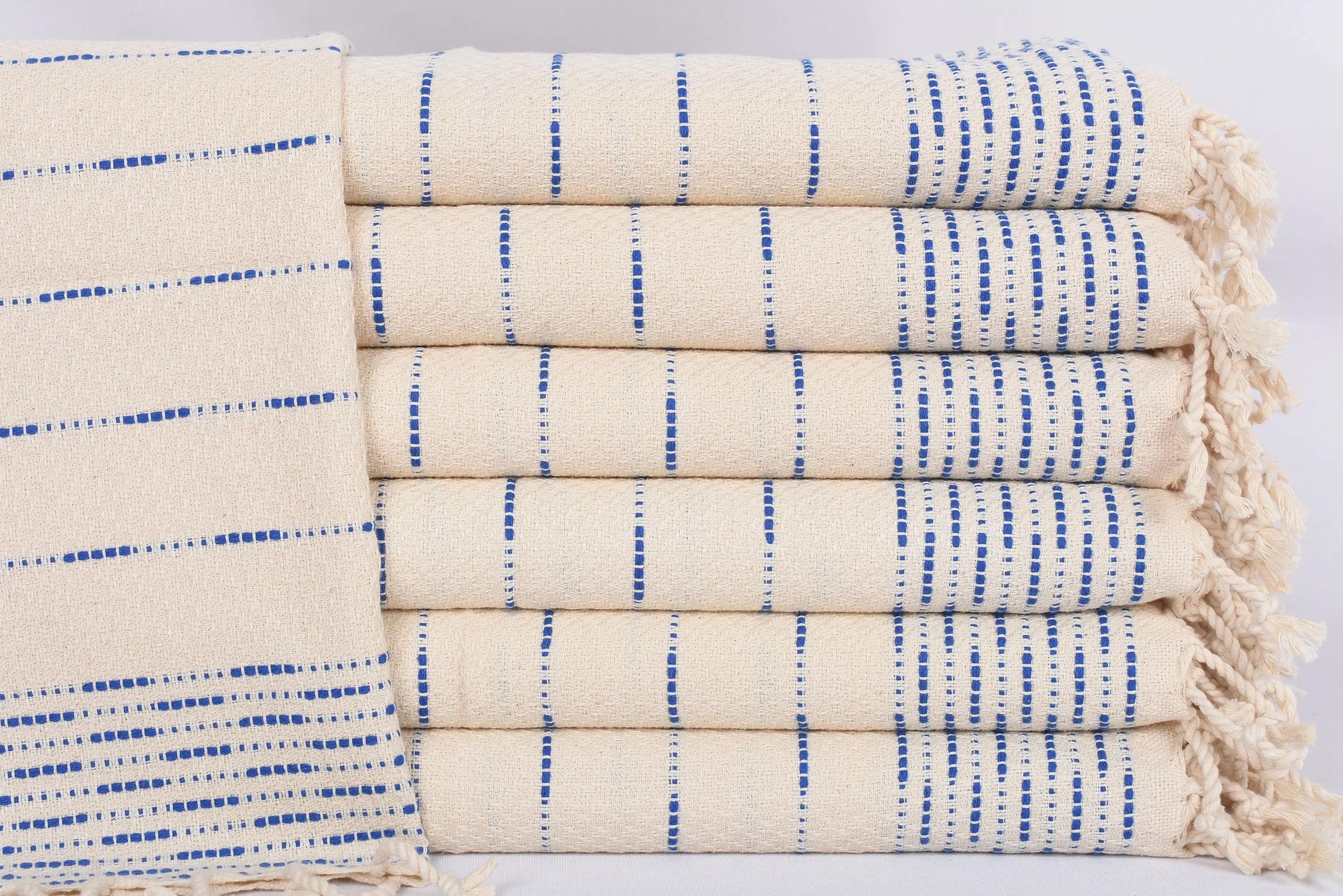 Sax Blue Striped Design Dish Towel, Country & Farmhouse Style, 36x18 Inches - 1