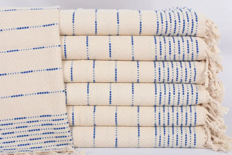 Sax Blue Striped Design Dish Towel, Country & Farmhouse Style, 36x18 Inches