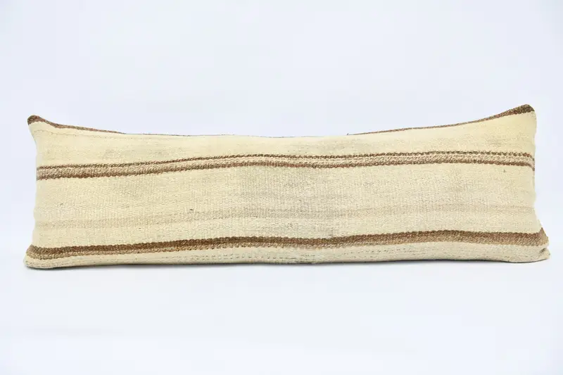 Gift Pillow, 16x48 Beige Pillow Case, Luxury Cushion Cover, Kilim Pillow, Cushion Case, Turkish Pillow, Handmade Pillow Sham, Custom Cushion - 1