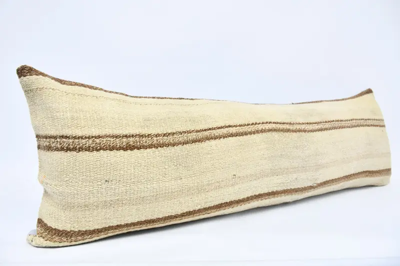 Gift Pillow, 16x48 Beige Pillow Case, Luxury Cushion Cover, Kilim Pillow, Cushion Case, Turkish Pillow, Handmade Pillow Sham, Custom Cushion - 3
